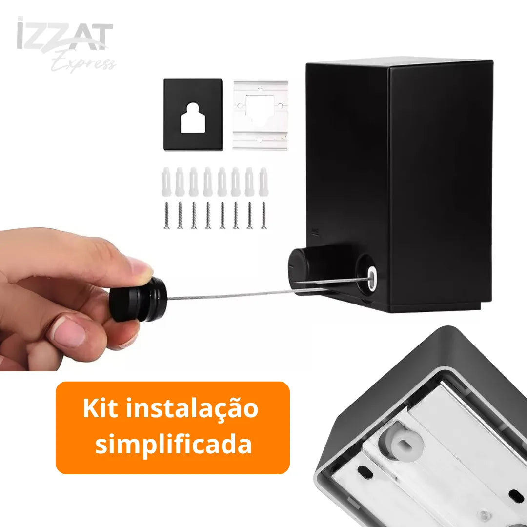 Varal Retrátil Invisível de Aço inox