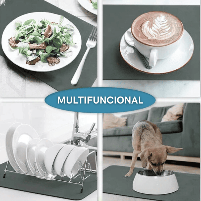 Cantinho do Café Tapete Absorvente Antiderrapante House Vision
