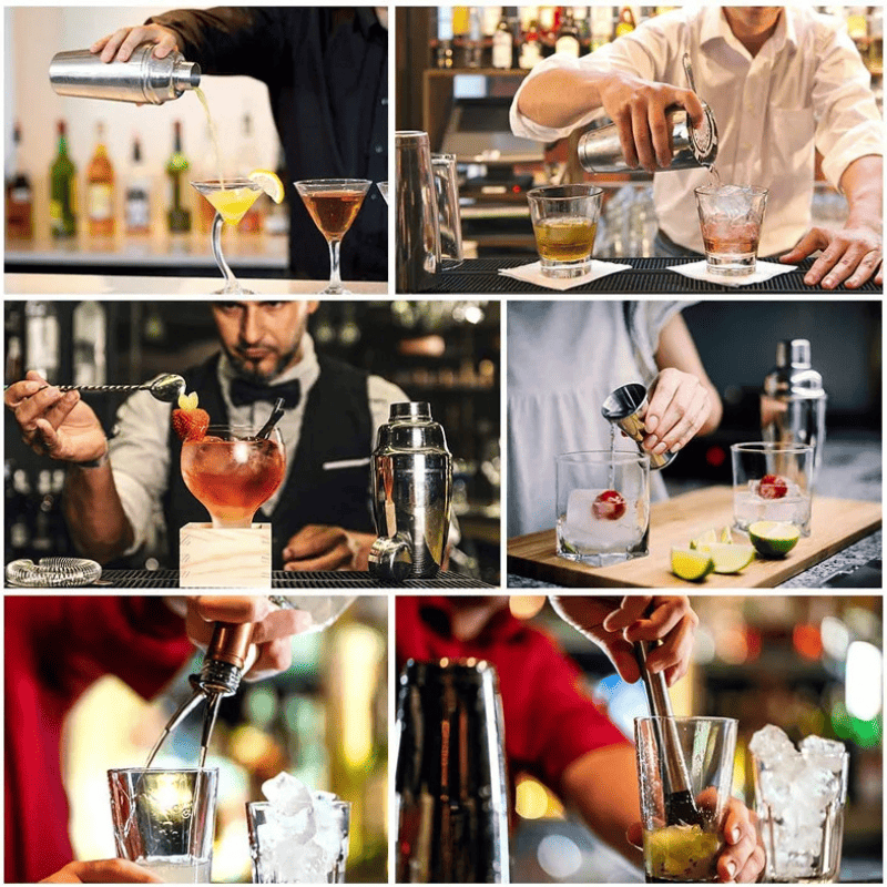Kit Coqueteleira Inox Drinks Cocktails Bar em Casa - House Vision