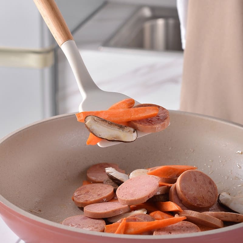 Kit Utensílios de Cozinha 14 Peças Silicone Com Organizador House Vision