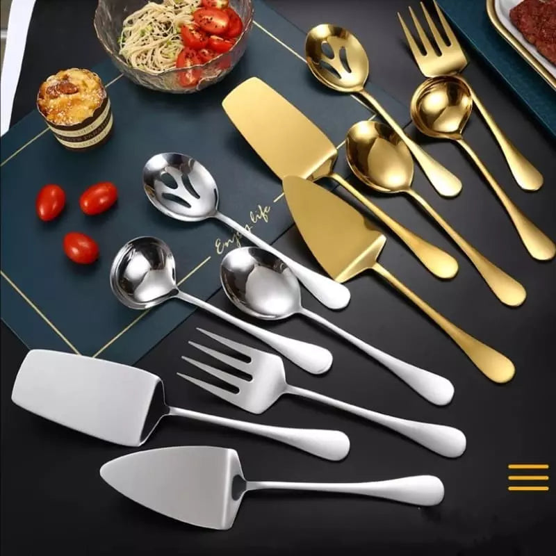 Kit Utensílios de Cozinha 6 Peças Inox Dourado House Vision