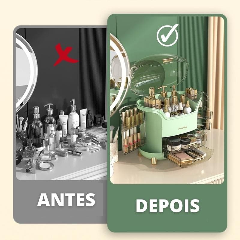Organizador de Maquiagem e Porta Maquiagem Acrílico House Vision