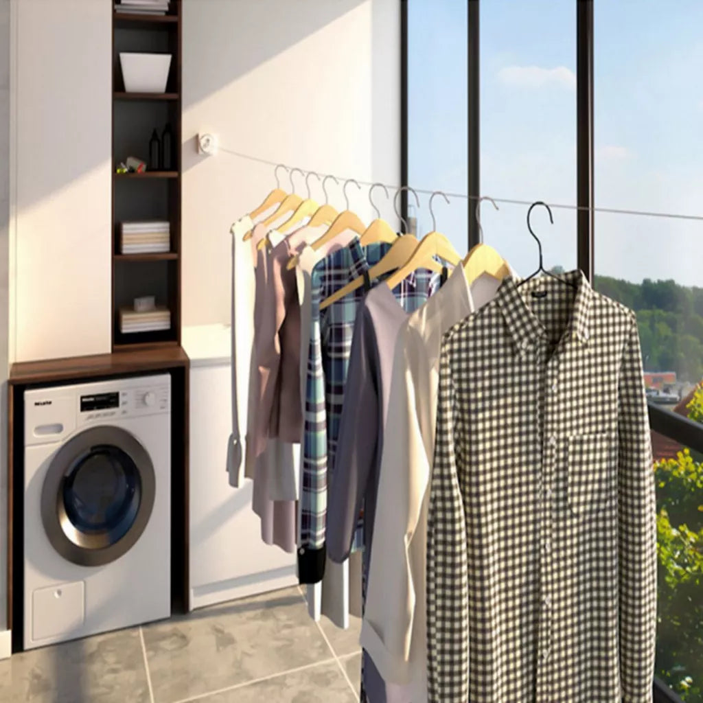 Varal Retrátil Invisível de Aço inox