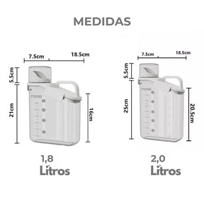 Kit Pote Hermético Premium Copo Medidor