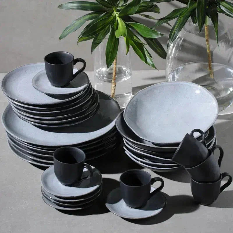Aparelho de Jantar Stoneware Orgânico Concreto 30 Peças