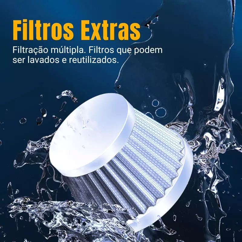 Aspirador de Pó Portátil Multifunções com Vácuo e Vento House Vision