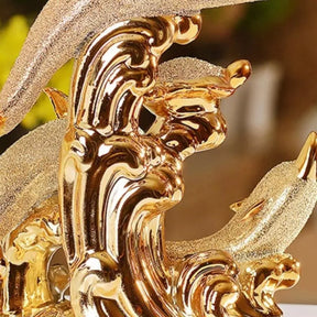 Decoração de Mesa de Luxo Cerâmica Estátua de Golfinhos House Vision