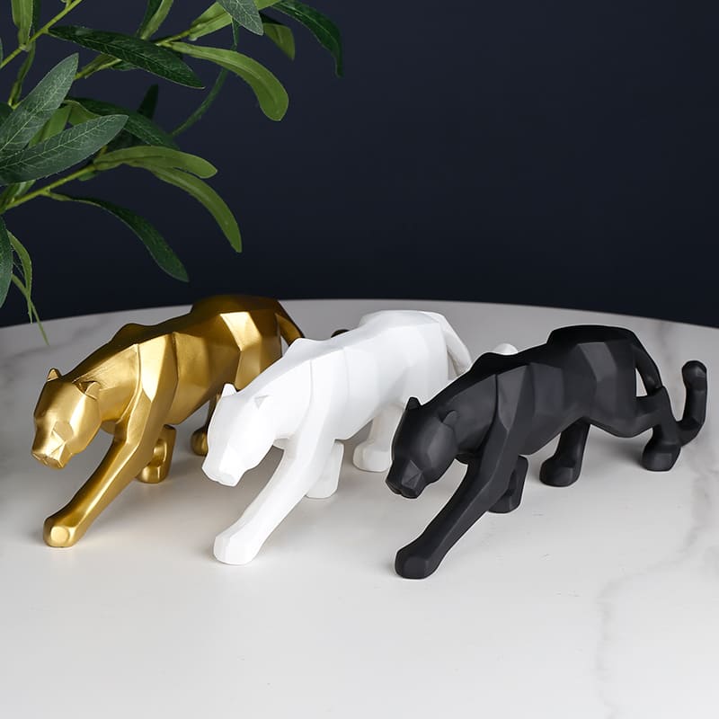 Decoração de Mesa de Resina Estátua Leopardo House Vision