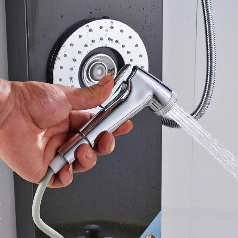 chuveiro de banheiro led de aço inoxidável