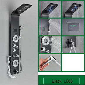 chuveiro de banheiro led de aço inoxidável