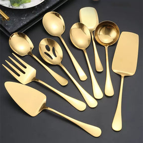 Kit Utensílios de Cozinha 6 Peças Inox Dourado House Vision
