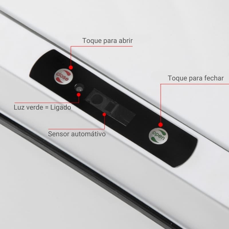 Lixeira para Banheiro e Cozinha Automática com Sensor 15L House Vision