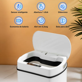 Lixeira para Banheiro e Cozinha Automática com Sensor 15L House Vision