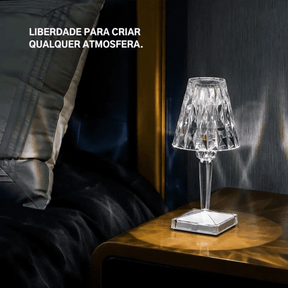 Luminária de Mesa LED Diamante USB 3 em 1 Sem Fio House Vision