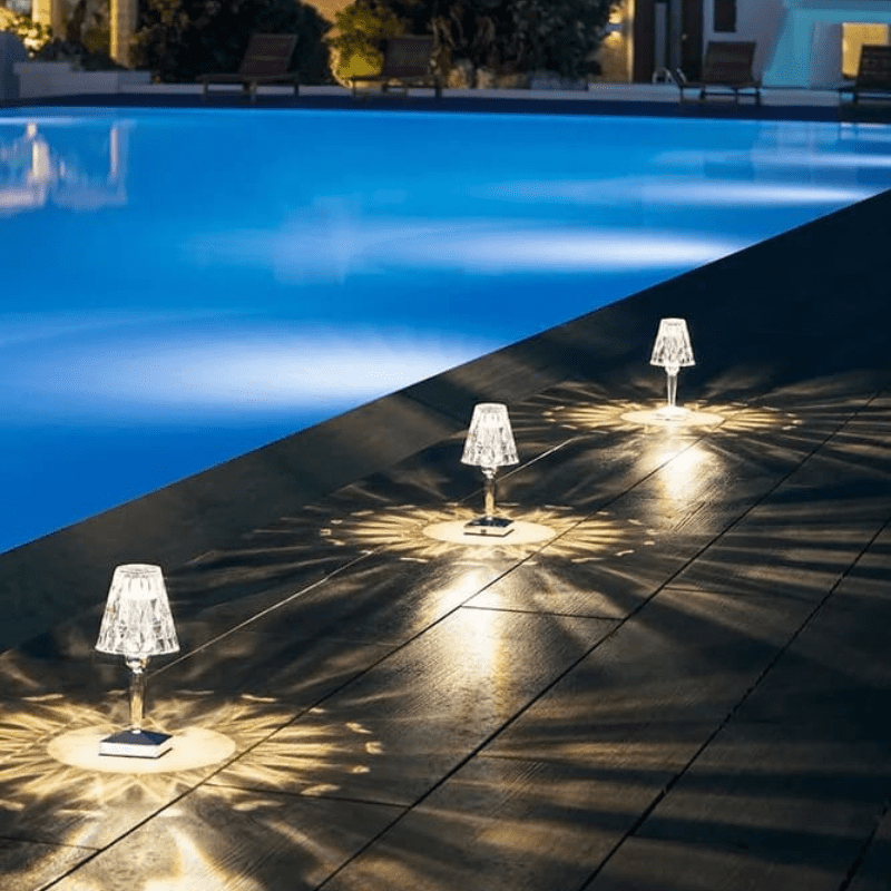 Luminária de Mesa LED Diamante USB 3 em 1 Sem Fio House Vision