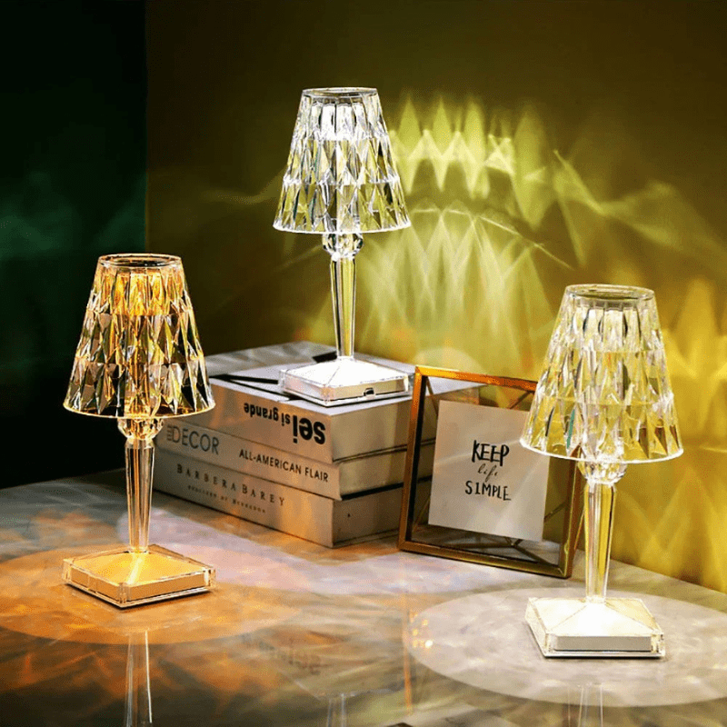 Luminária de Mesa LED Diamante USB 3 em 1 Sem Fio House Vision