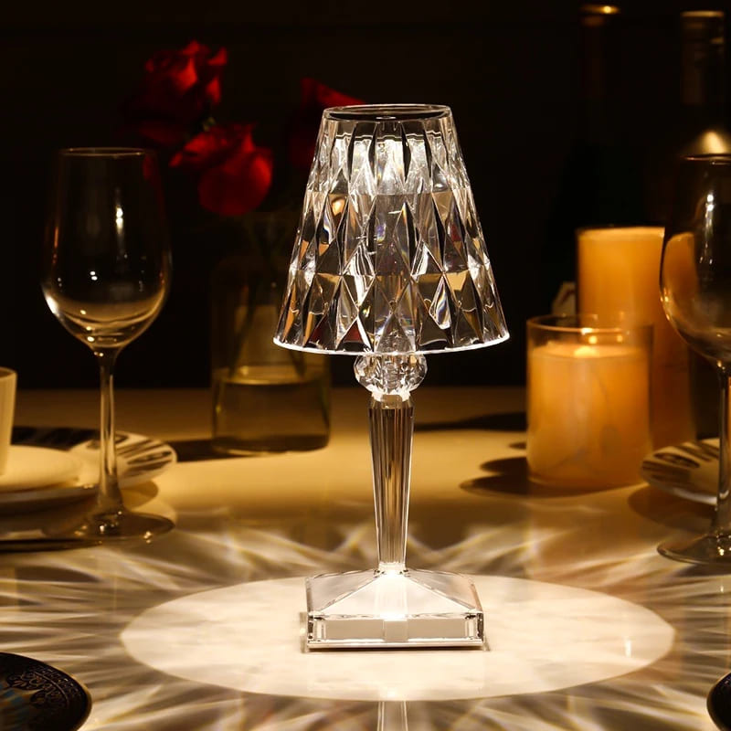 Luminária de Mesa LED Diamante USB 3 em 1 Sem Fio House Vision