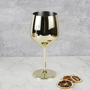 Taça de Vinho Colorida Inox Inquebrável Bar em Casa