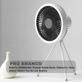 Ventilador de Coluna Portátil Recarregável de Mesa House Vision