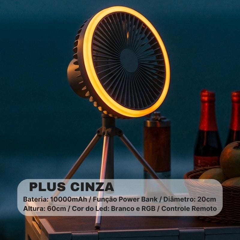 Ventilador de Coluna Portátil Recarregável de Mesa House Vision