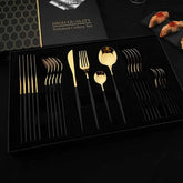 Conjunto de Talheres Dourado Luxy 24 Peças